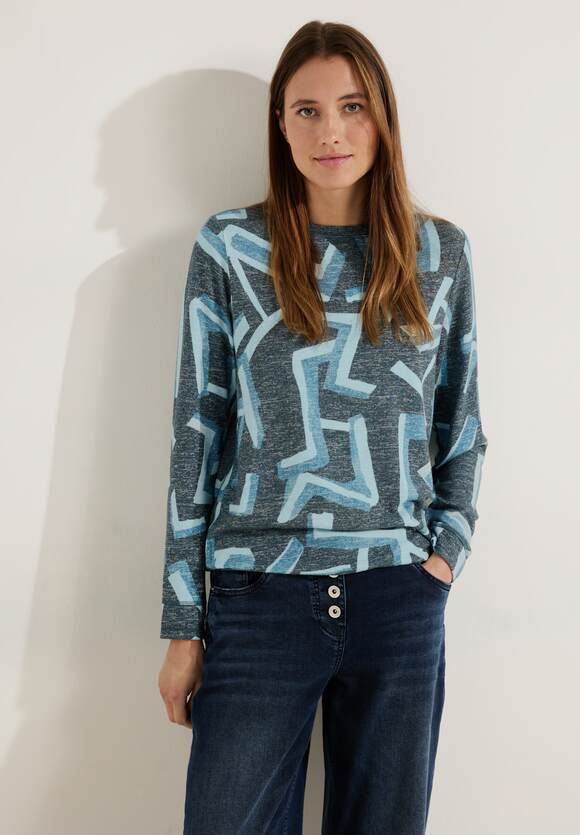 CECIL Softes Langarmshirt Damen - Strong Petrol Blue | CECIL Online-Shop