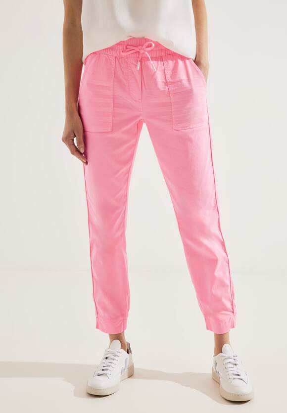 CECIL Casual Fit Online-Shop Tracey Pink - - Soft Neon Style | Damen Hose CECIL