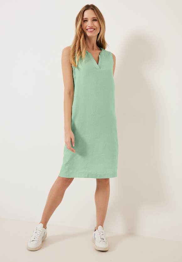 Fresh CECIL Kleid - | Online-Shop Damen CECIL Green Leinen Salvia
