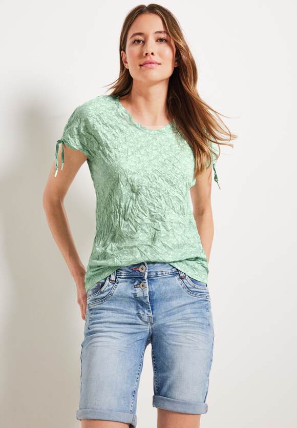 - Damen | CECIL Salvia CECIL Green Shirt Online-Shop Fresh in Crash Optik