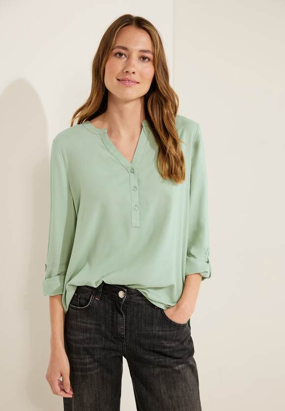 CECIL Bluse in CECIL Green Sage Damen Clear - Online-Shop Unifarbe 