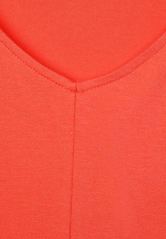 CECIL Shirt in Unifarbe in Tangerine Orange