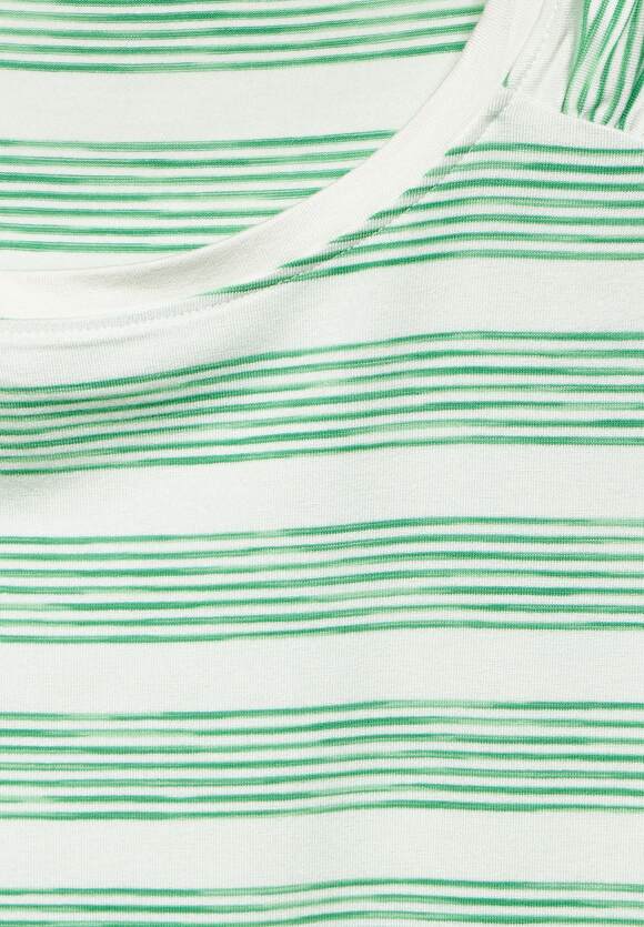 CECIL Schulter Fresh - | Online-Shop Shirt Damen Green CECIL geraffter mit