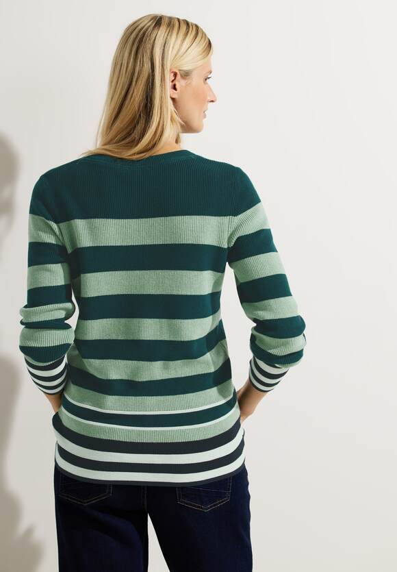 CECIL Multicolor Streifenpullover Damen - Deep Lake Green | CECIL  Online-Shop