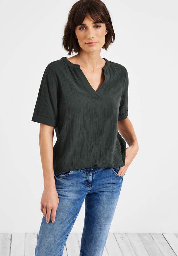 Shirt CECIL Struktur Easy Online-Shop Khaki | - Damen CECIL
