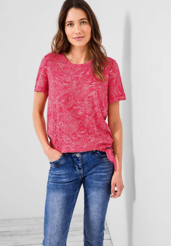 Kann rabattiert werden CECIL Burn | T-Shirt Damen CECIL Online-Shop Strawberry Out - Red