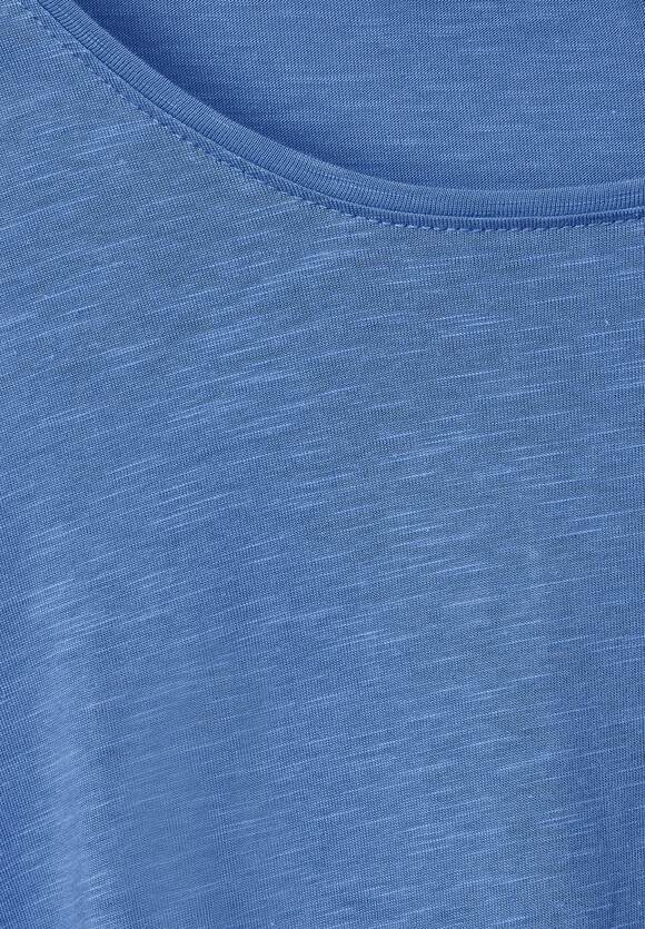 CECIL T-Shirt in Unifarbe Damen - Style Anisa - Campanula Blue | CECIL  Online-Shop