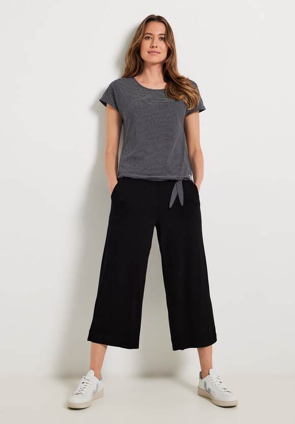 | mit Online-Shop CECIL Shirt CECIL Knotendetail Damen - Carbon Grey