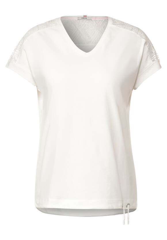 CECIL Spitzendetail Shirt Damen - Vanilla White | CECIL Online-Shop