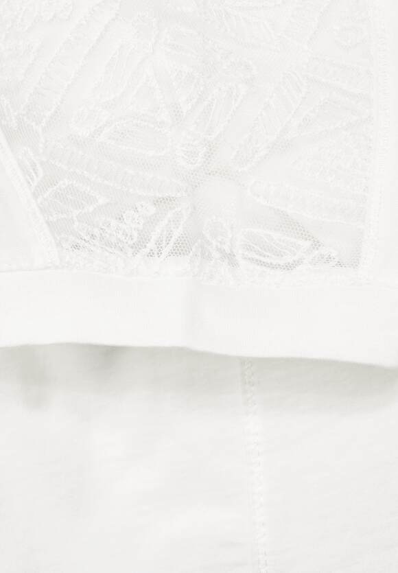 CECIL Spitzendetail Vanilla White Shirt - CECIL Damen Online-Shop |