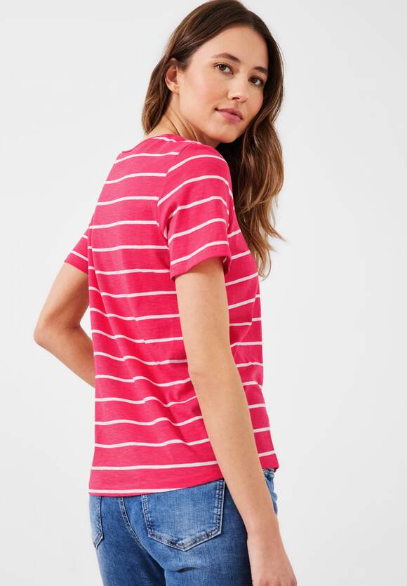 CECIL T-Shirt mit Streifenmuster Damen - Strawberry Red | CECIL Online-Shop