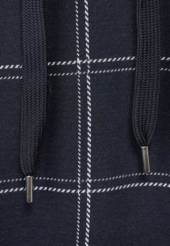 CECIL Jacquard Hoodie Sweatshirt Damen - Night Sky Blue Melange | CECIL  Online-Shop