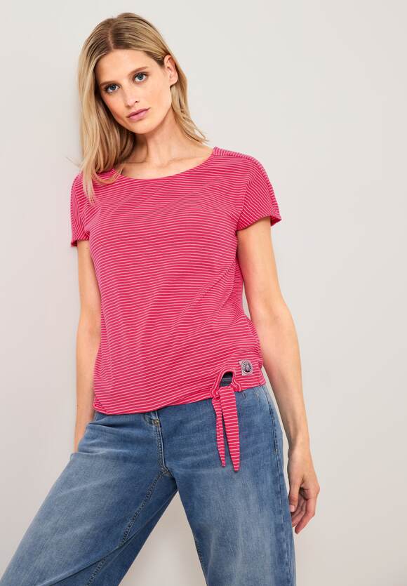 CECIL Shirt mit Knotendetail Damen - Strawberry Red | CECIL Online-Shop