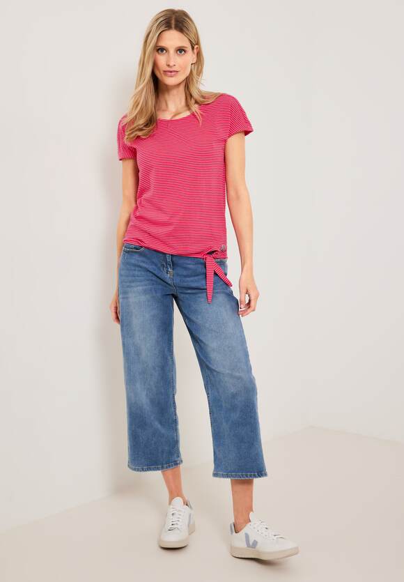 | Knotendetail Red - Online-Shop Shirt mit CECIL Damen CECIL Strawberry