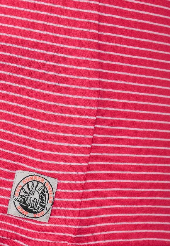 CECIL Shirt mit Knotendetail Damen Red Online-Shop | Strawberry - CECIL
