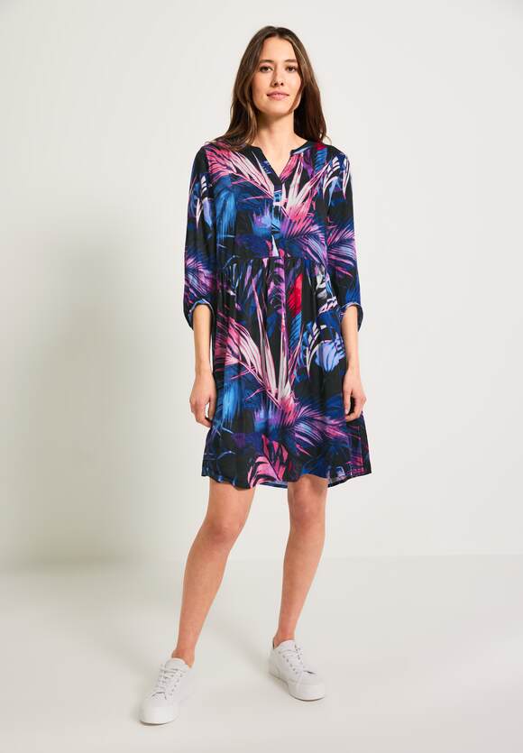CECIL Kleid mit Blätterprint Damen - Carbon Grey | CECIL Online-Shop | Blusenkleider