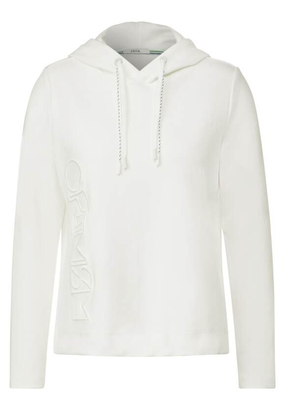 CECIL Sweatshirt met keperstof-structuur | White Dames Vanilla - CECIL Online-Shop