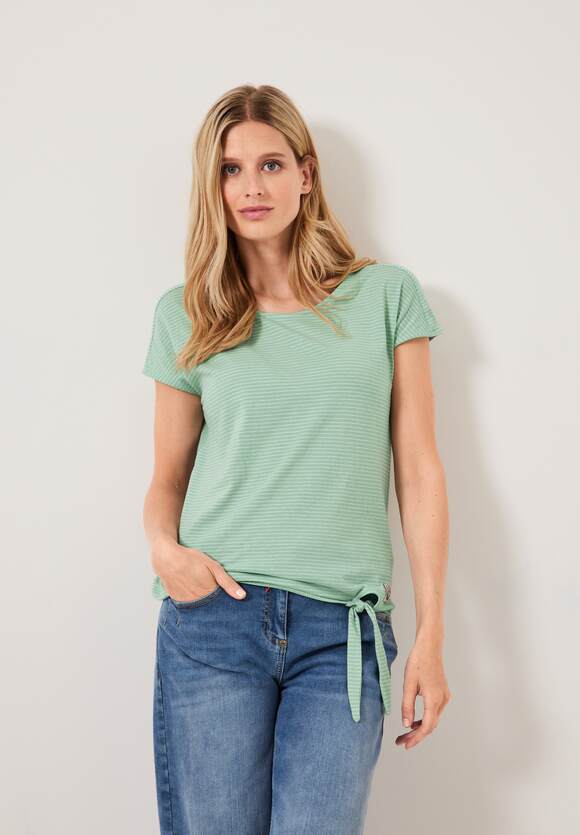 CECIL Shirt mit Knotendetail Damen - Fresh Salvia Green | CECIL Online-Shop