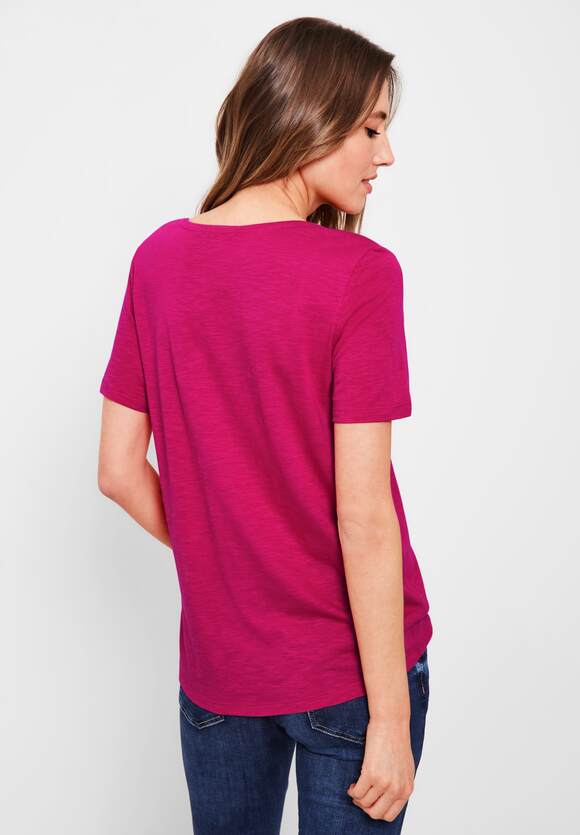 CECIL T-Shirt in Unifarbe Damen - Style Anisa - Radiant Pink | CECIL  Online-Shop