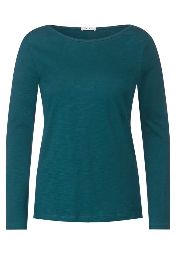 CECIL Basic Shirt in Online-Shop Deep | CECIL Green Lake Unifarbe Damen 