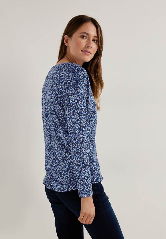 Online-Shop Blue - | Damen CECIL Shirt Sky Night CECIL Minimalmuster