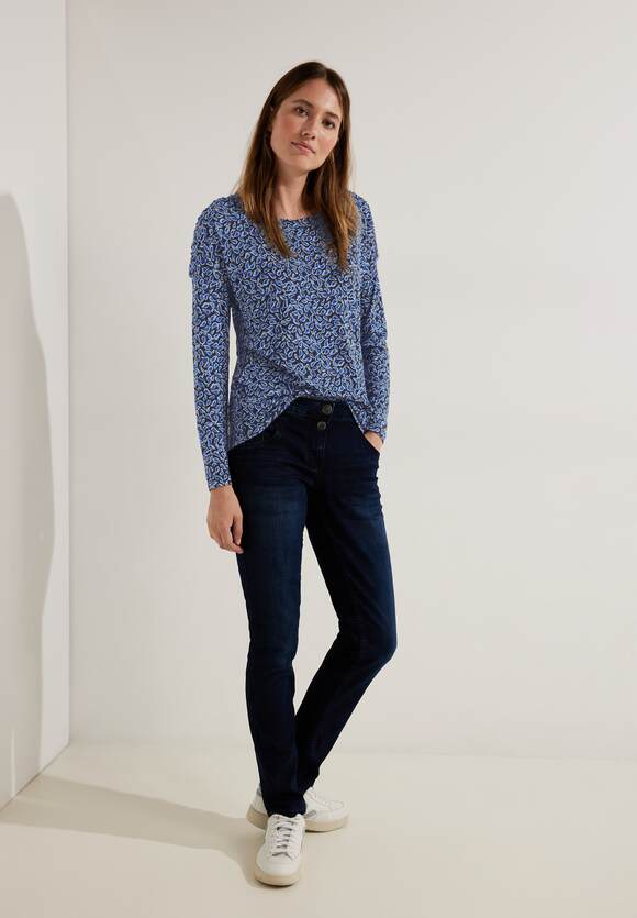 CECIL Minimalmuster Shirt Damen - Night Sky Blue | CECIL Online-Shop