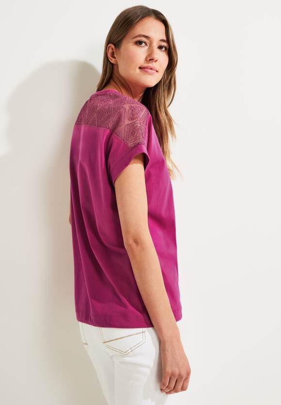 CECIL Cool CECIL - | Spitzendetail Online-Shop Shirt Pink Damen