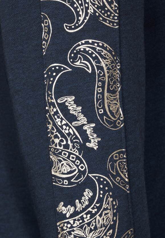 CECIL Sweatshirt mit Volumenkragen Damen - Night Sky Blue Melange | CECIL  Online-Shop