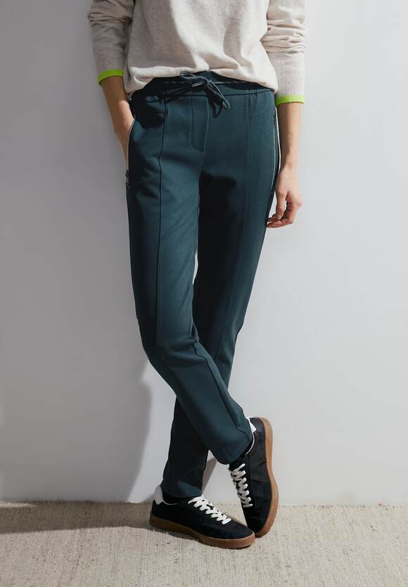 Hose - | Jersey Style Damen Tracey CECIL Lake Online-Shop - CECIL Casual Green Fit Deep