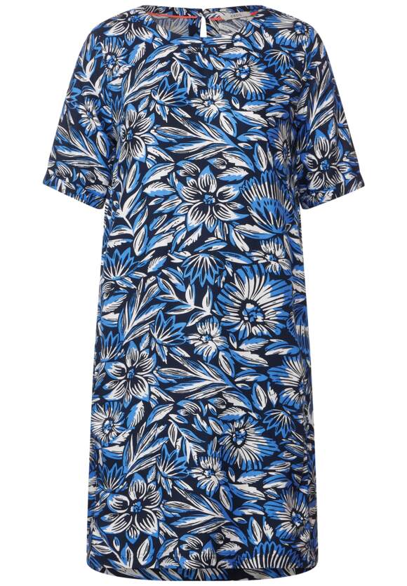 CECIL CECIL Online-Shop Blumenprint Kleid mit Deep - Damen Blue |