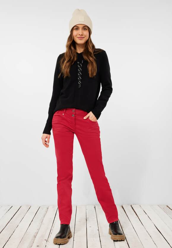 CECIL Loose Fit Hose Damen Online-Shop Strong Scarlett Red CECIL Style - - 
