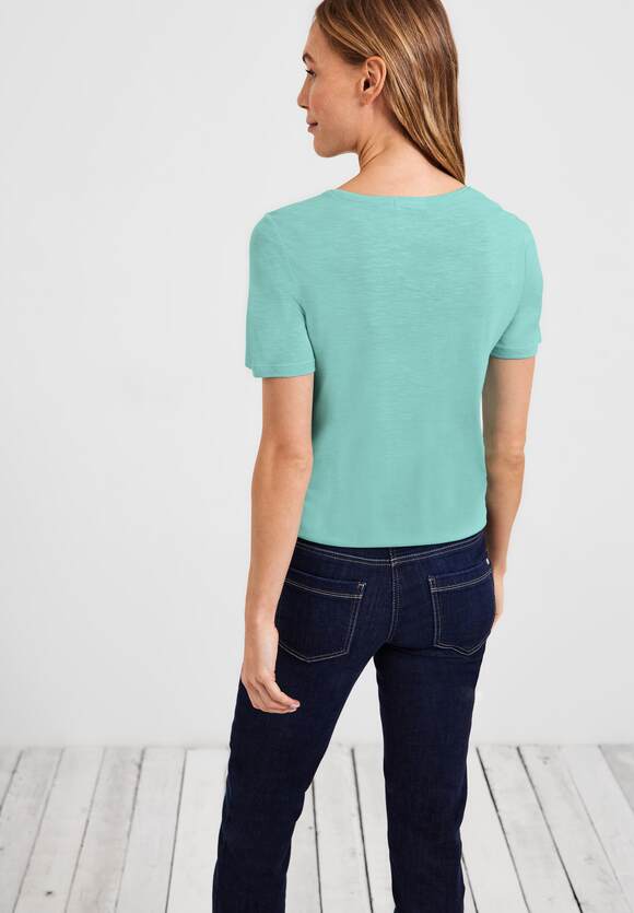 CECIL T-Shirt in Unifarbe Damen Green Online-Shop CECIL - Cool Anisa | Style Mint 