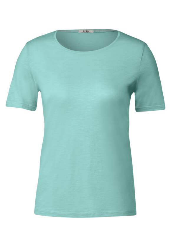 CECIL - - Anisa Unifarbe T-Shirt Mint Style Cool Online-Shop | in Damen CECIL Green