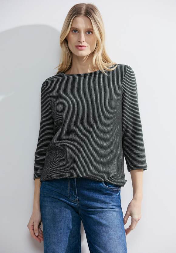 Carbon CECIL Damen CECIL Grey Casual Style - Hose Chelsea | Print Online-Shop Fit -