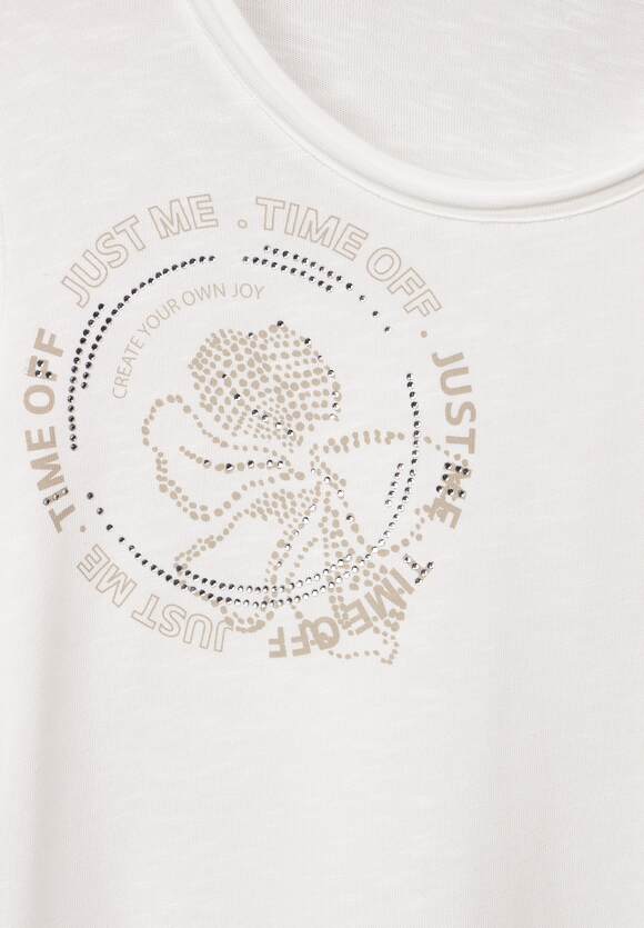 - Shirt CECIL mit CECIL Damen White | Vanilla Online-Shop Frontprints