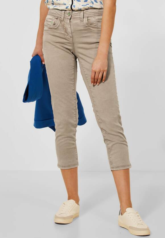 Cecil Lage taille broek beige casual uitstraling Mode Broeken Lage taille broeken 