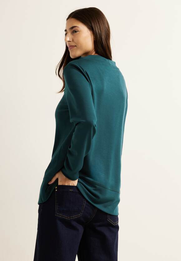 CECIL Sweatshirt mit Stehkragen Damen - Deep Lake Green | CECIL Online-Shop