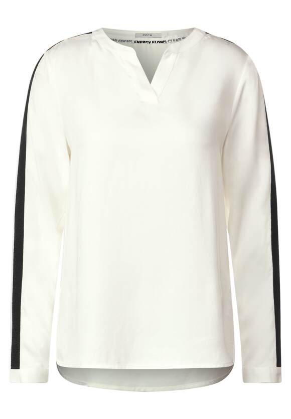Bluse mit White Online-Shop - CECIL Tapedetail | Vanilla Damen CECIL