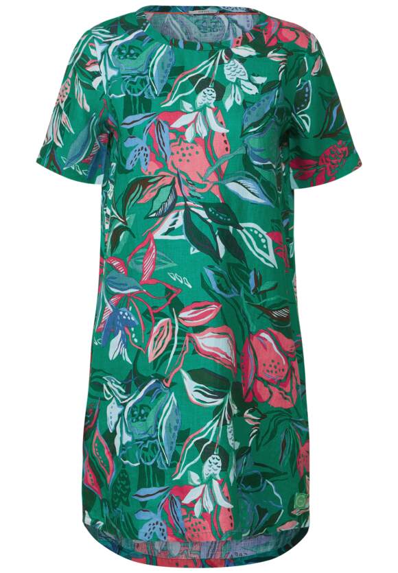 Trefoil Green Online-Shop CECIL Damen - | Blumenprint mit Leinenkleid CECIL