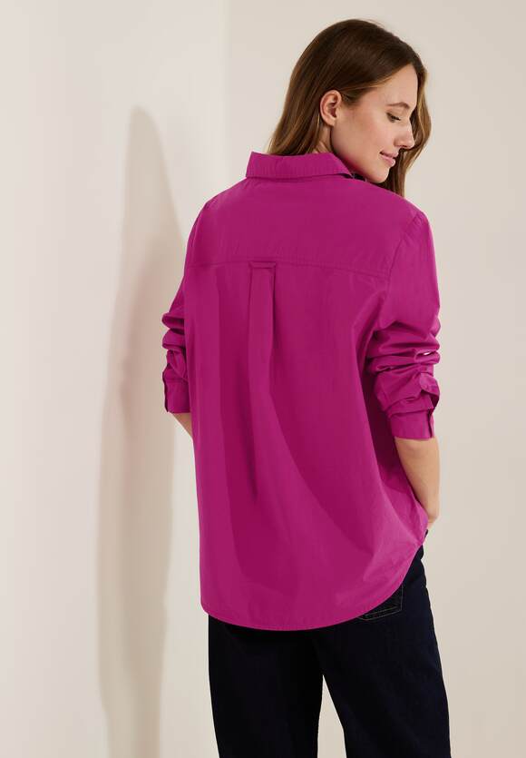 CECIL Unifarbene Baumwollbluse Damen - Cool Pink | CECIL Online-Shop