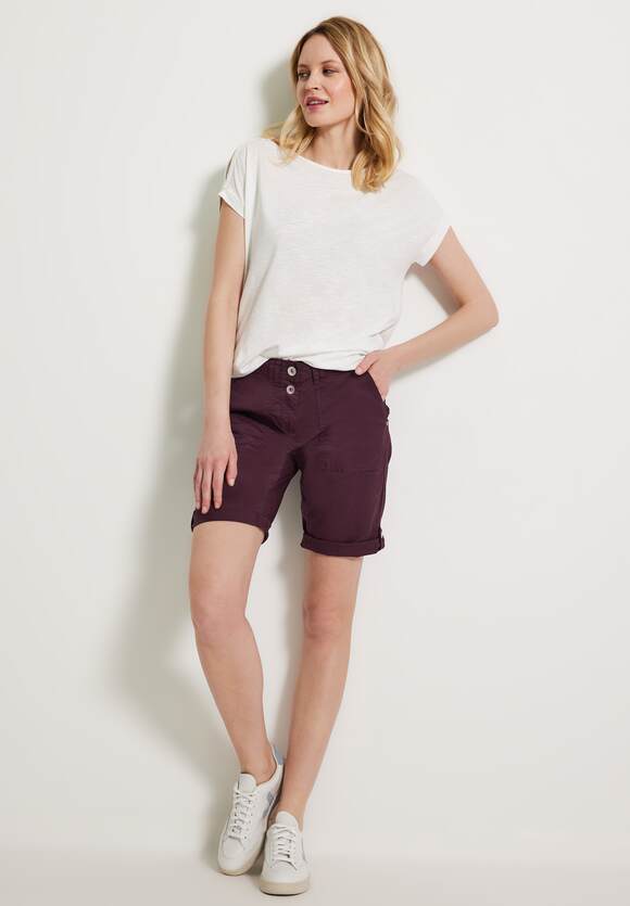 York Shorts - CECIL Online-Shop - Red Style Loose New | Damen Fit CECIL Wineberry