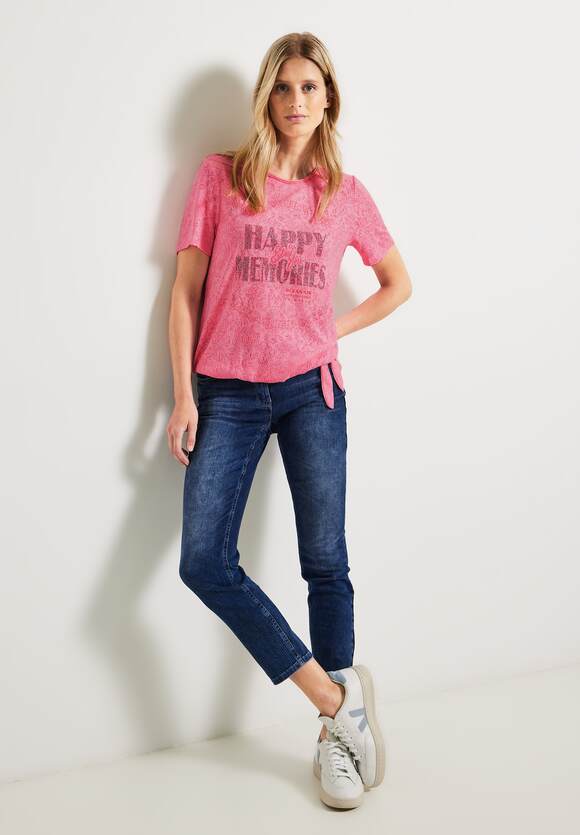 - Online-Shop Burn | CECIL Neon Burn Out Out T-Shirt Pink CECIL Soft Damen