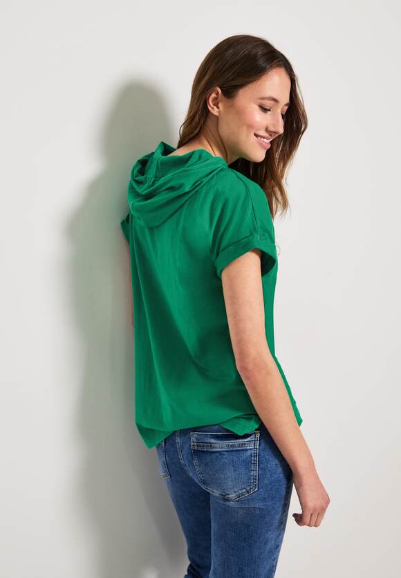 CECIL Leinenbluse im Materialmix Damen - Trefoil Green | CECIL Online-Shop