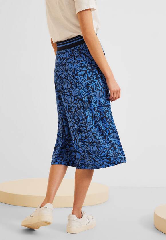 | Tracey Print Deep - CECIL Blue Midi - CECIL Online-Shop Style mit Jerseyrock Damen