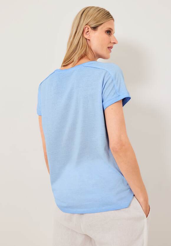CECIL en CECIL T-shirt | met Tranquil wording - fotoprint Dames Online-Shop Blue