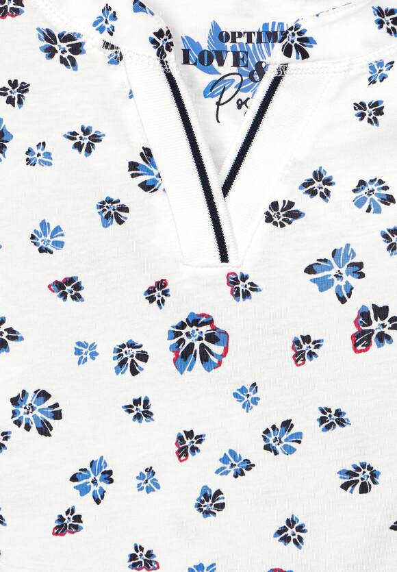 CECIL T-Shirt mit Blumenprint Online-Shop Damen - White CECIL | Vanilla