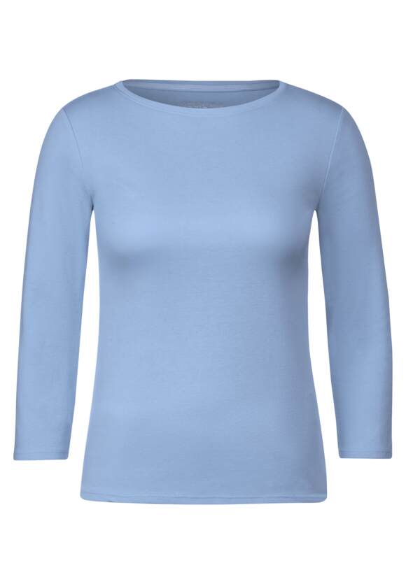 CECIL Basic CECIL | - Unifarbe Soda Blue Shirt in Online-Shop Damen