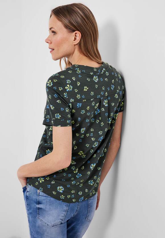CECIL T-Shirt mit Blumenprint Damen - Easy Khaki | CECIL Online-Shop