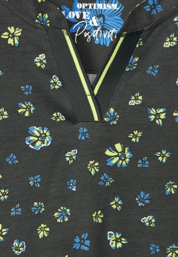CECIL T-Shirt mit Blumenprint Easy Khaki Damen | - Online-Shop CECIL