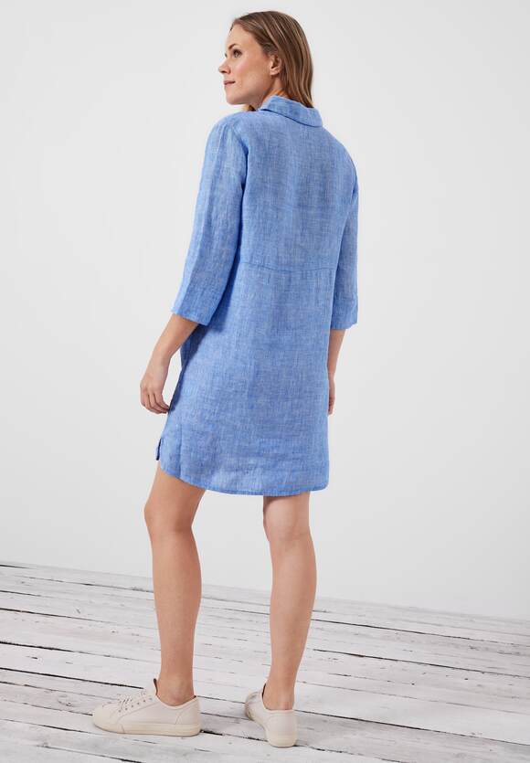 Voorzitter Piket jeans CECIL Linnen chambray jurk Dames - Marina Blue | CECIL Online-Shop